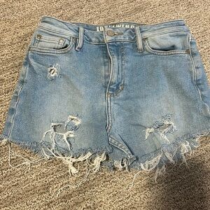 Jean shorts. Ripped. Never worn. Run a little small.